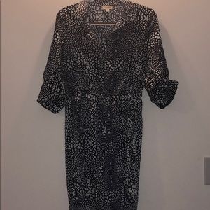 Maison Jules Blue and White Printed Dress